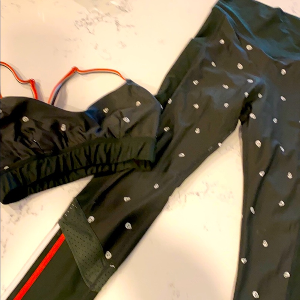 Green Skull Split 59 set Bra Size 6 Pants Size 4